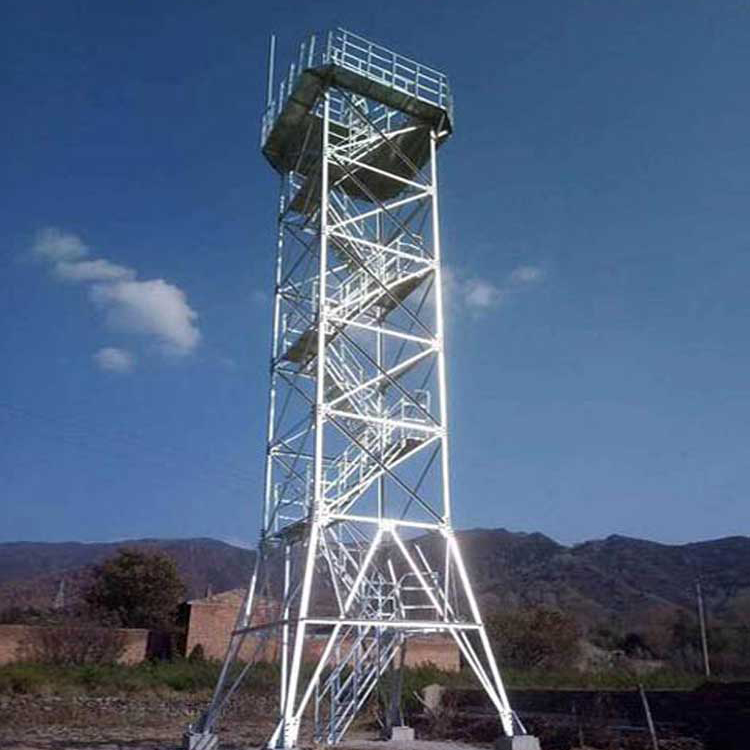 Customized 4-Legged Galvanized Steel Observation Guard Tower